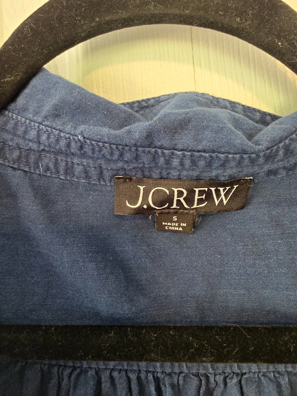 J. Crew Bungalow Tunic Top Blue Chambray Size Small